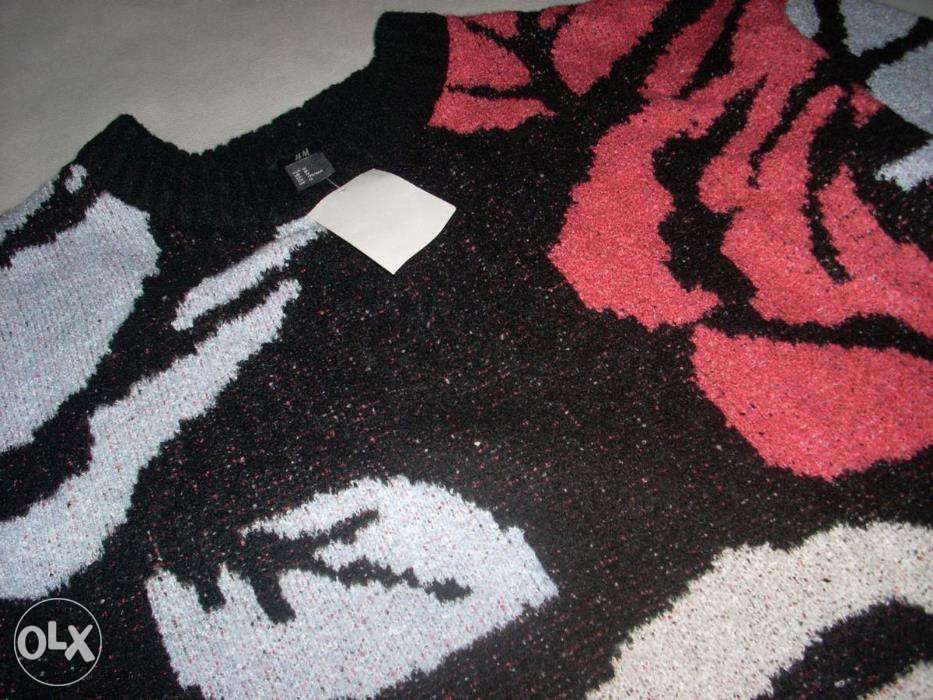 H&M sweter Gruby Żakardowy NOWY M L XL