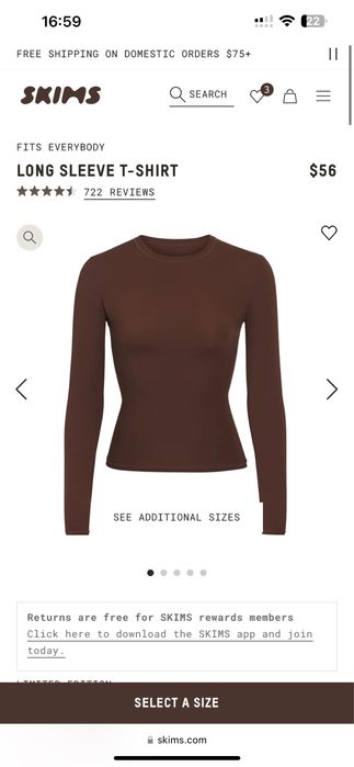 Лонгслів Skims fits everybody / оригінал