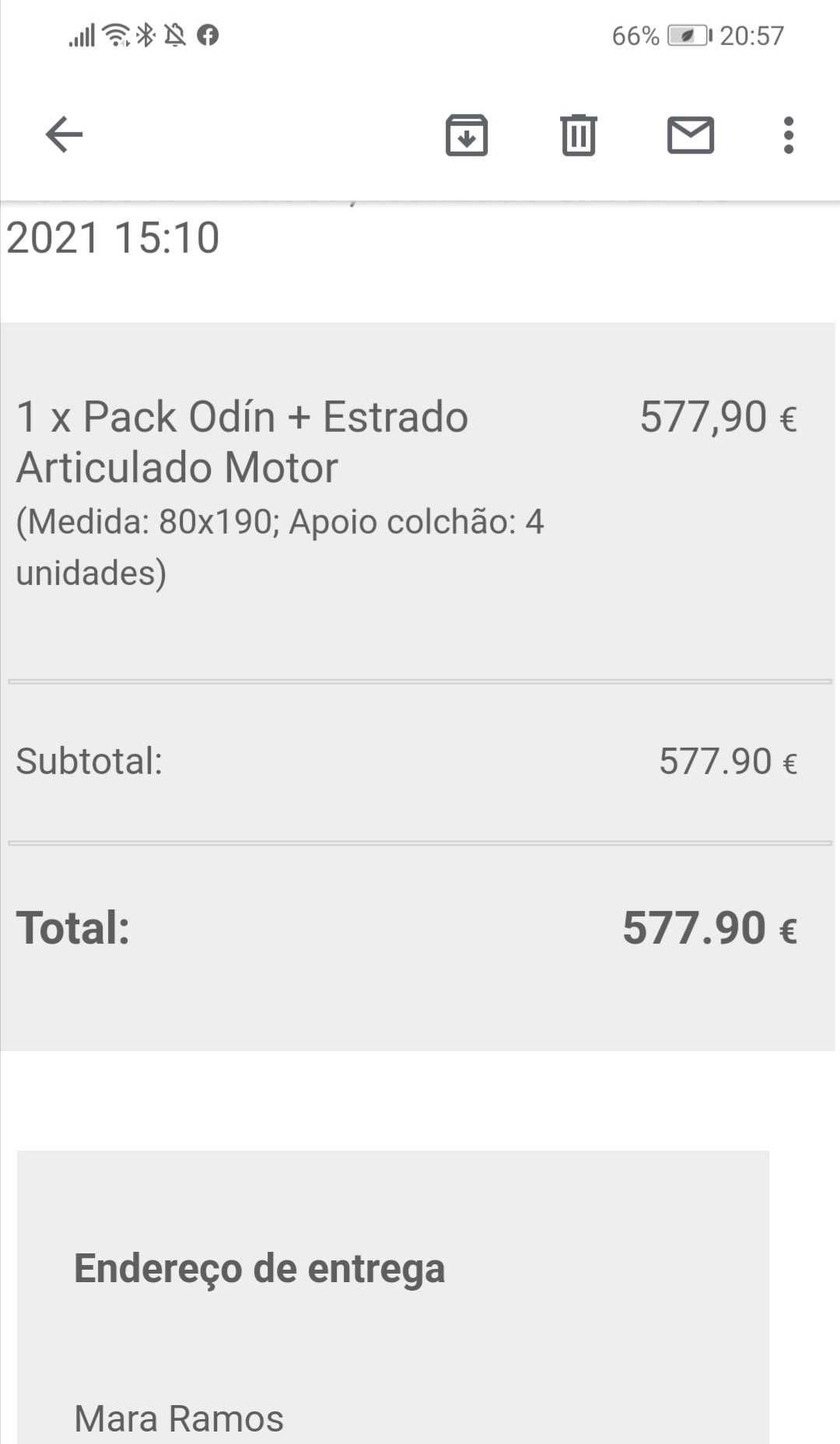 Cama articulada - elétrica c/colchão (como NOVA - usada apenas 1mês)