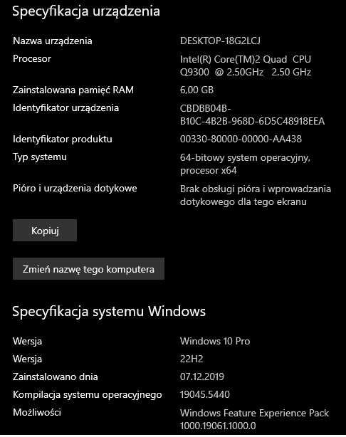 Kompletny zestaw komputerowy