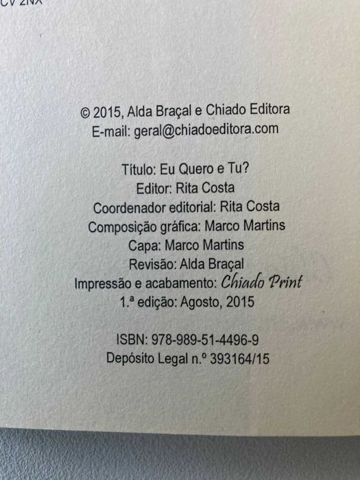 Eu Quero e Tu?, de Alda Braçal