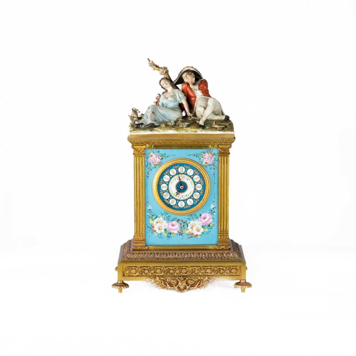 Relógio porcelana Capodimonte século XX