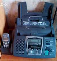 Стационарный радио телефон факс Panasonic KX-FC195 в рабочем состоянии