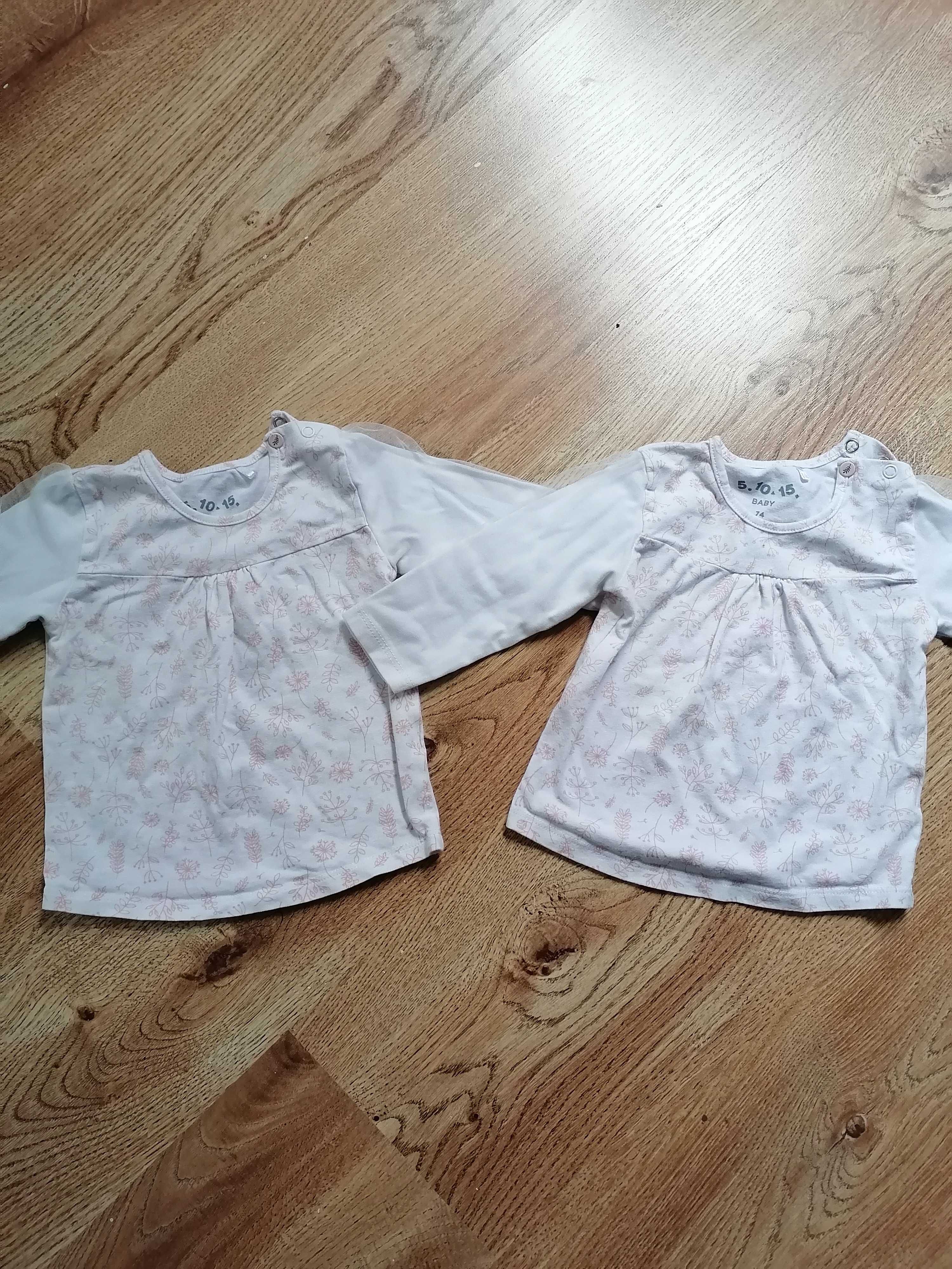Bluzeczki 5-10-15 dla bliźniaczek