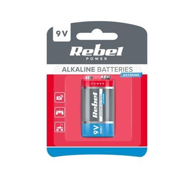 Bateria 9V 6LR6 alkaliczna Rebel