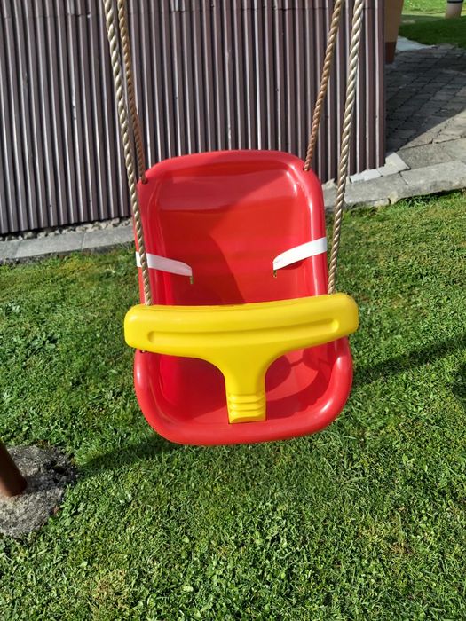 Huśtawka kubełkowa plastikowa dla dziecka do 36 kg + pasy