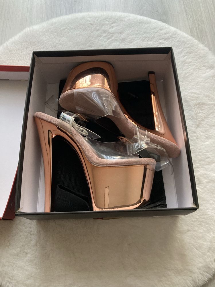 Pleaser szpilki szklanki buty pole dance 37