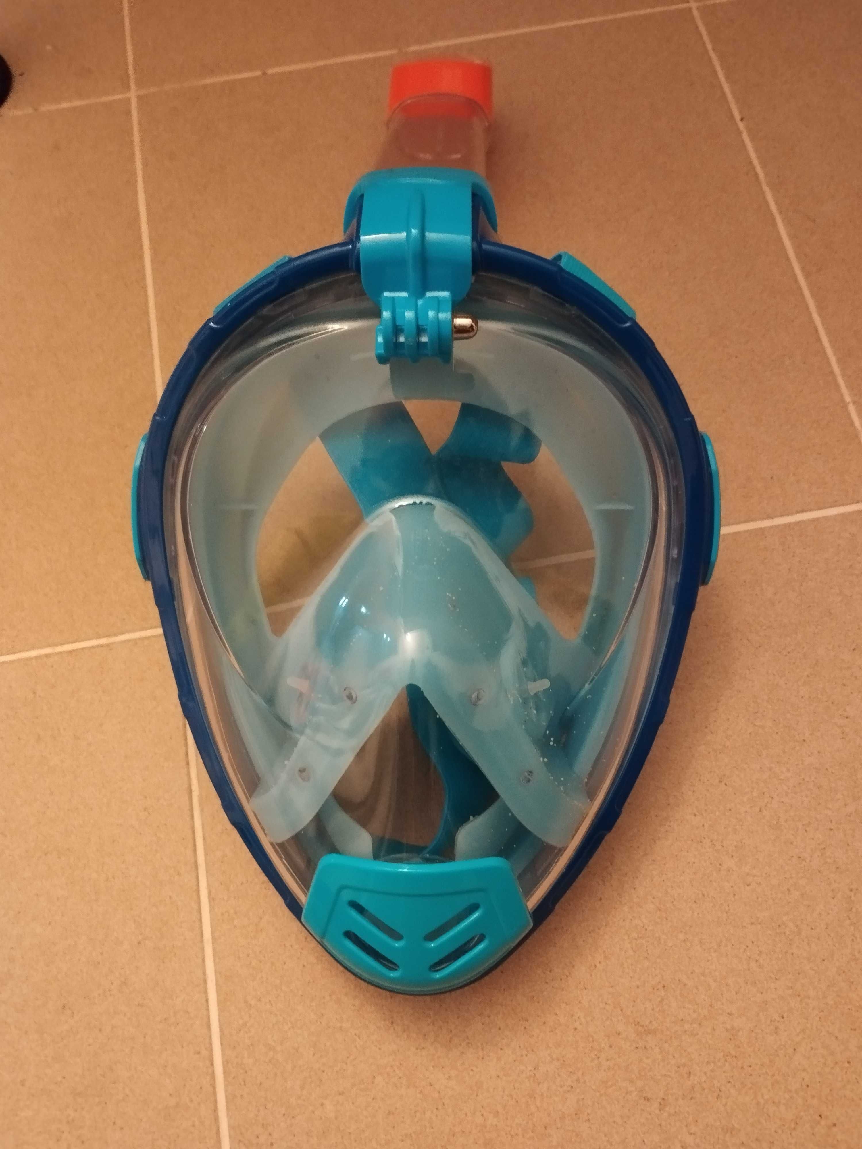 Máscara de mergulho/snorkeling panorâmicas.