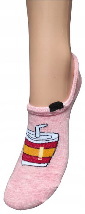 Stopki Skarpetki Bawełniane Damskie Fast Food 39-41 5-Par Silikon