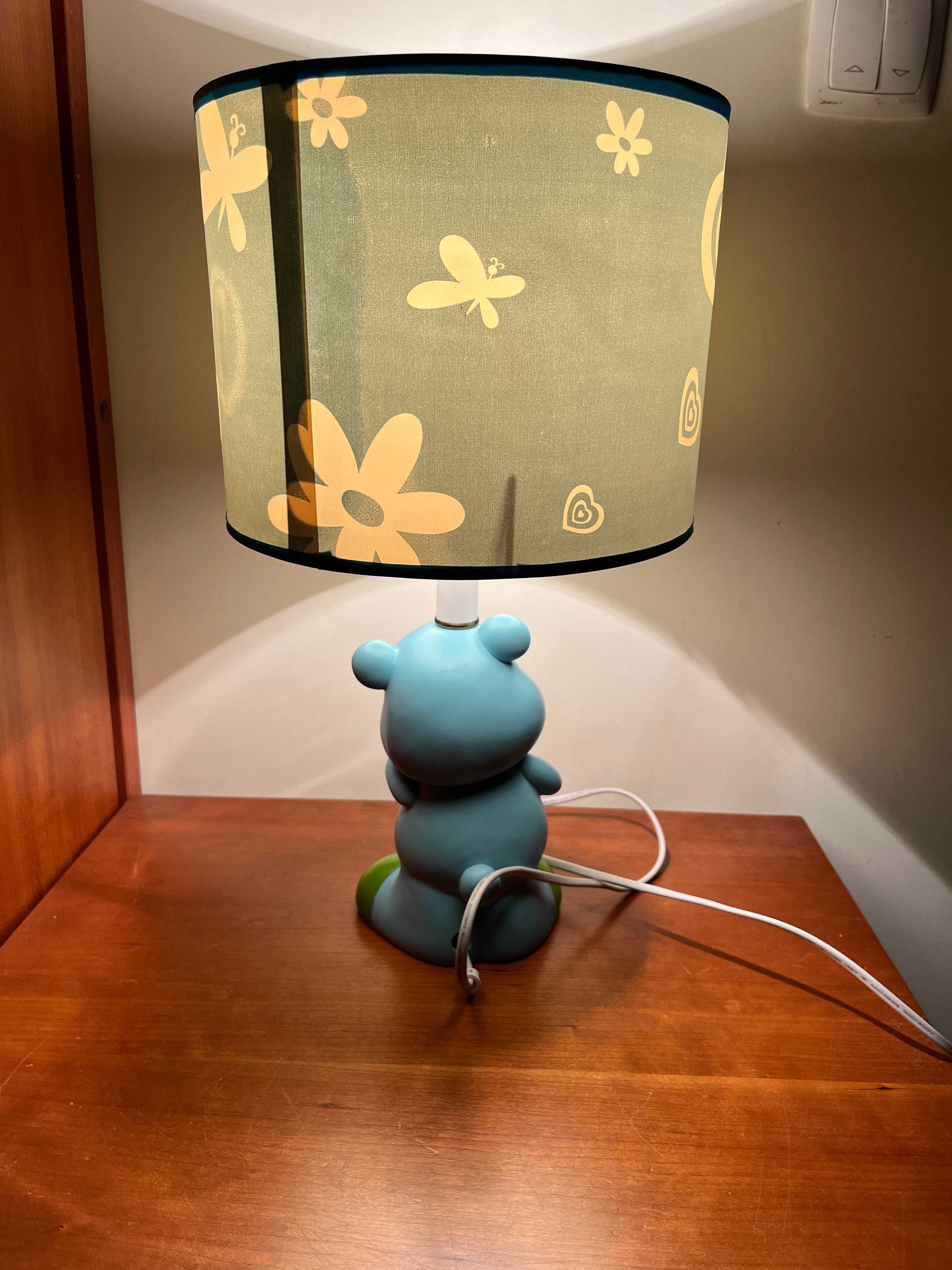 Candeeiro Ursinho de Mesa Infantil/Criança em Loiça