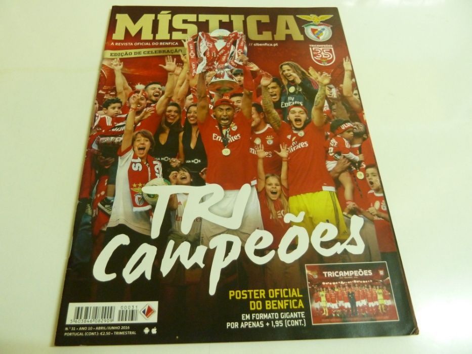 Revistas Record e Mistica Benfica Tetra Campeão