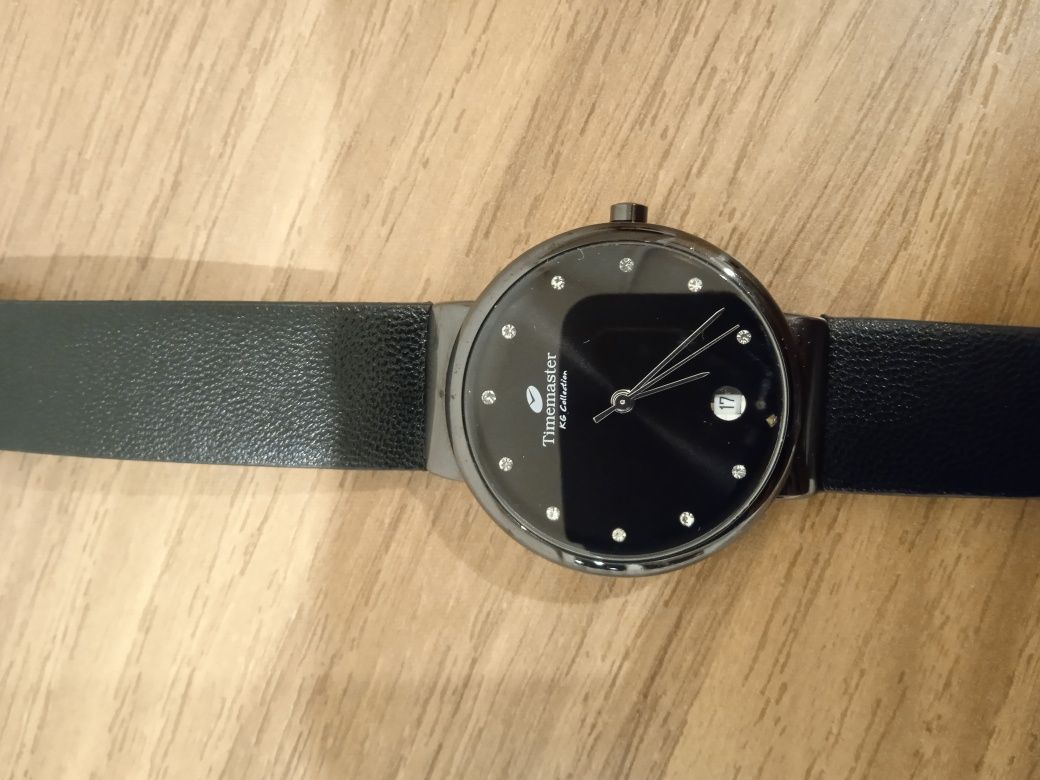 Czarny zegarek damski timemaster