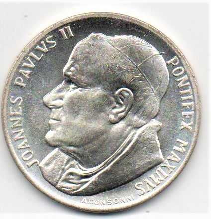 Vaticano - Medalha do Papa João Paulo II - soberba prata