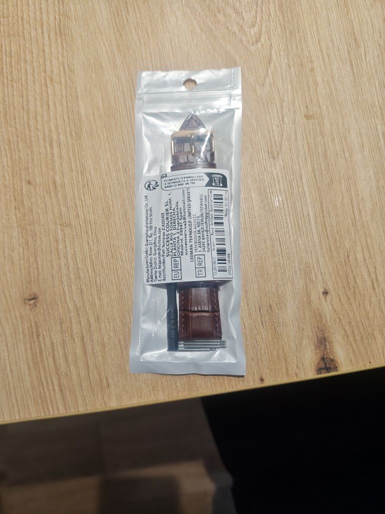 Pasek skórzany do zegarka 22 mm Brązowy