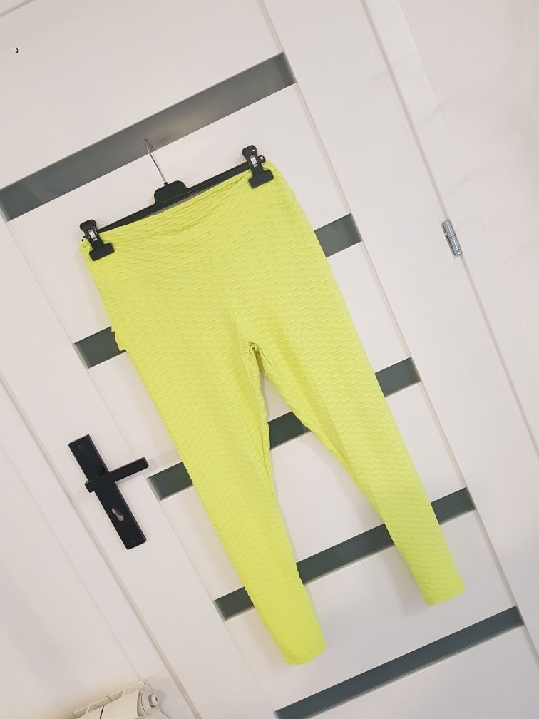 Legginsy neonowe push up Shein roz 42