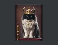 Plakat premium - kot król 2 do salonu