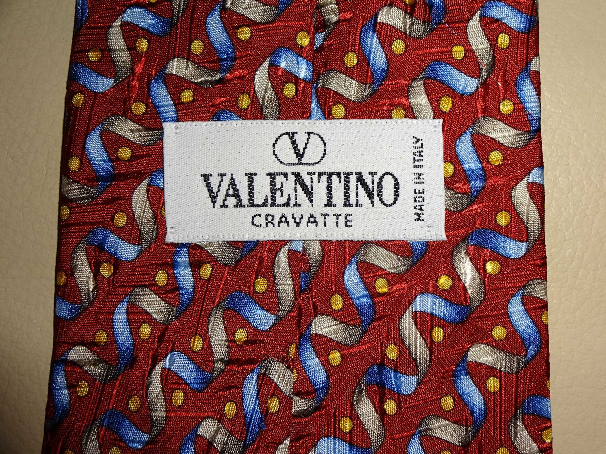 Valentino Cravatte Italy 100% SILK oryg. jedwabny krawat Unikat j.nowy