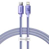 Kabel USB Baseus Crystal Shine Series - Fioletowy, 20W, 1,2m