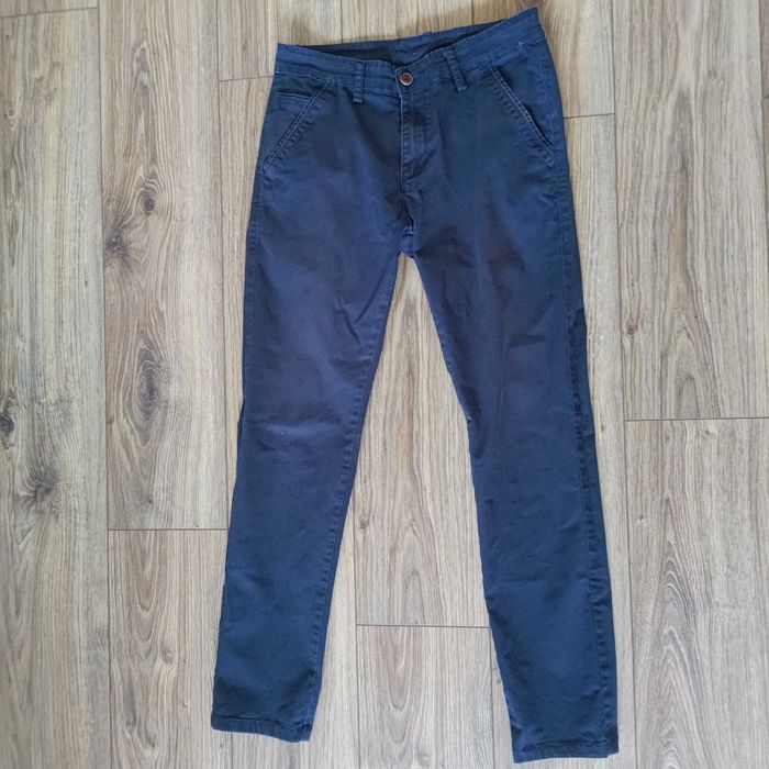 TANIO granatowe spodnie męskie chinos rozmiar 32