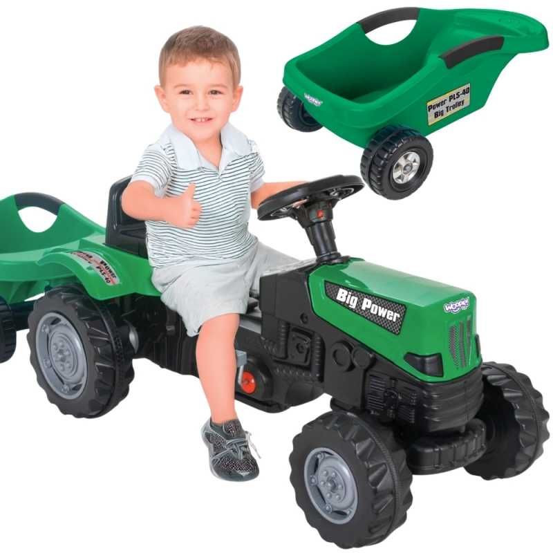 Traktor na Pedały dla dzieci  od 3 lat  Big PowerTrac z Przyczepą