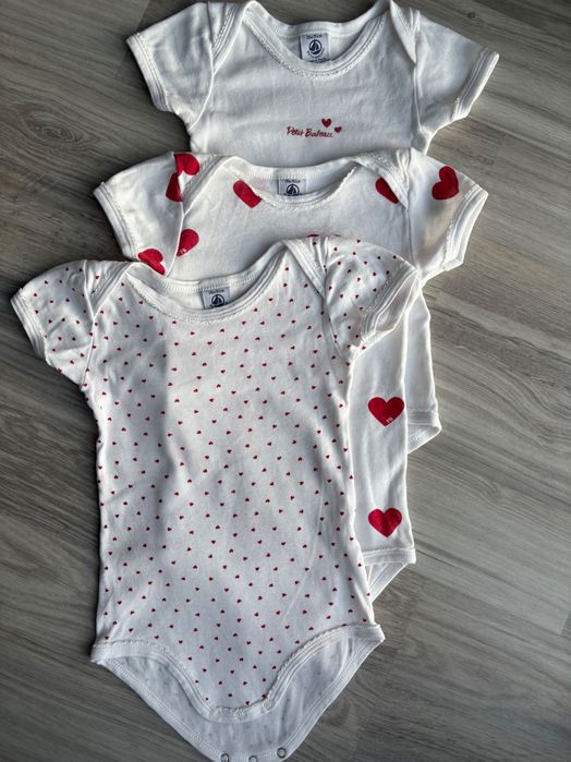 Body krótki rękaw 3 pal Petit Bateau 81 cm