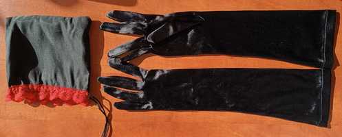 rękawiczki wieczorowe SATYNOWE długie NOWE