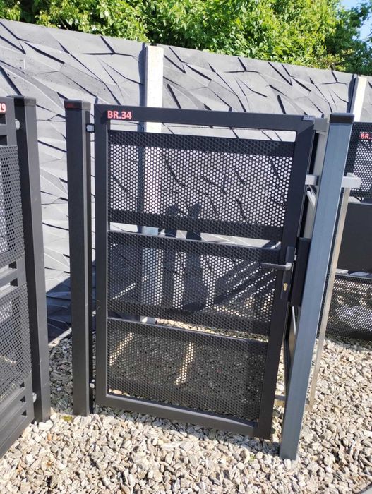 POWYSTAWOWA Furtka z blachy perforowanej 100x150cm OCYNK+RAL9005
