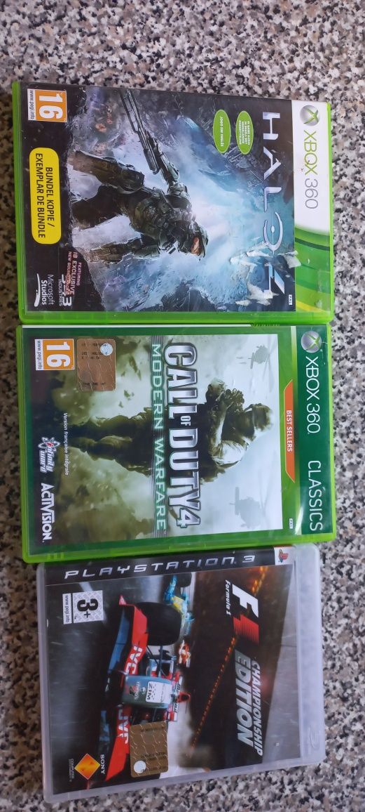 Halo 4/Call of duty 4 modern warfare/Formula one championship edition