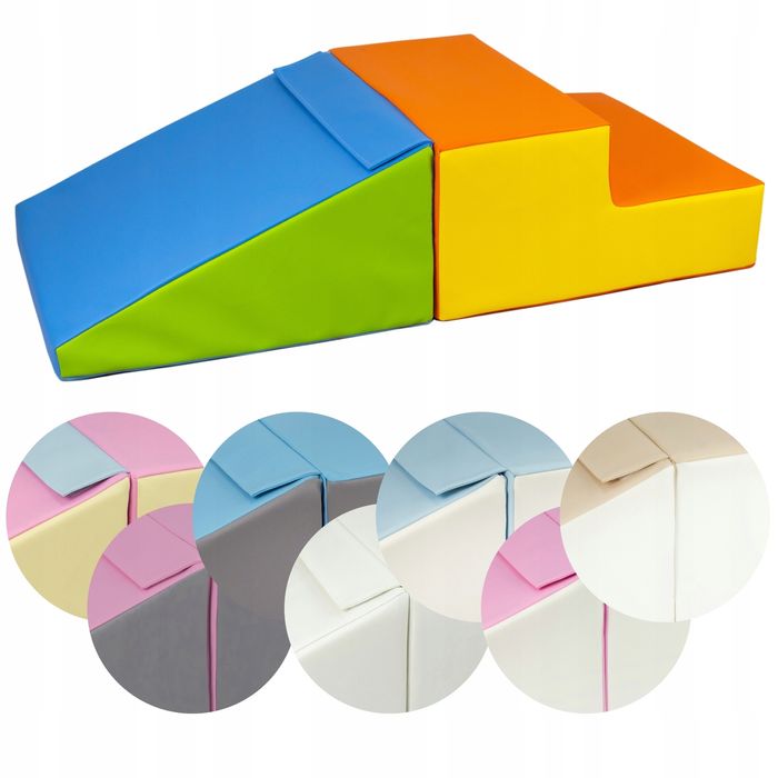 DUŻE KLOCKI PIANKOWE XXL Zestaw 2 Klocków PLAC ZABAW  Biały, Fioletowy