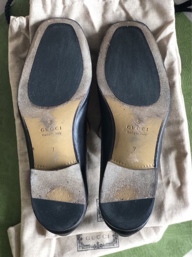 Gucci piękne czarne mokasyny skóra roz 7/41