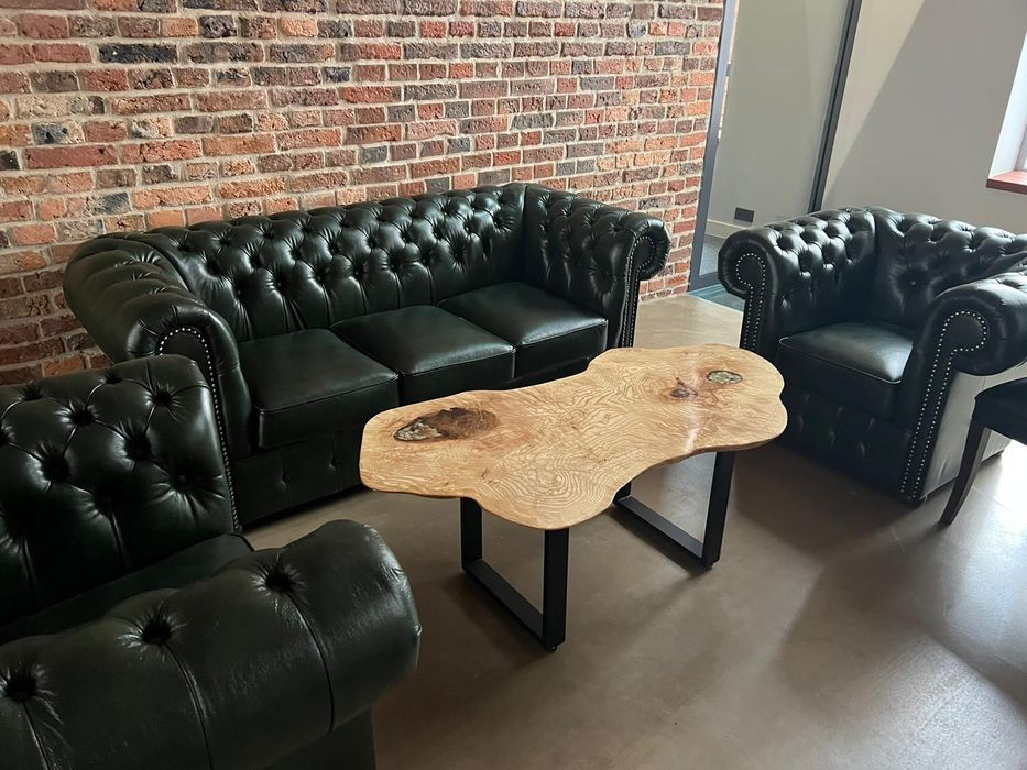 Stół z monolitu 320x110x7 biurko stolik kawowy jesion live edge oak