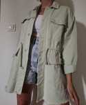 Pistacjowa kurtka koszulowa oversize Zara