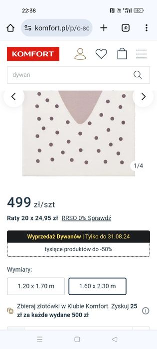 NOWY ŚLICZNY dywan komfort 230x160cm moeciutki