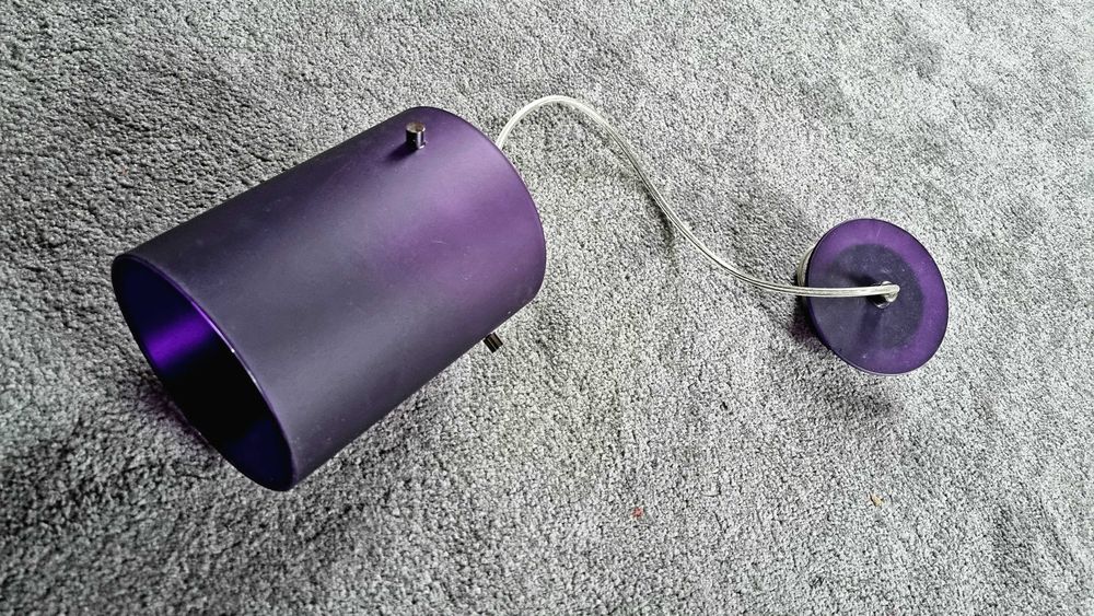 Lampa wisząca fiolet szkło