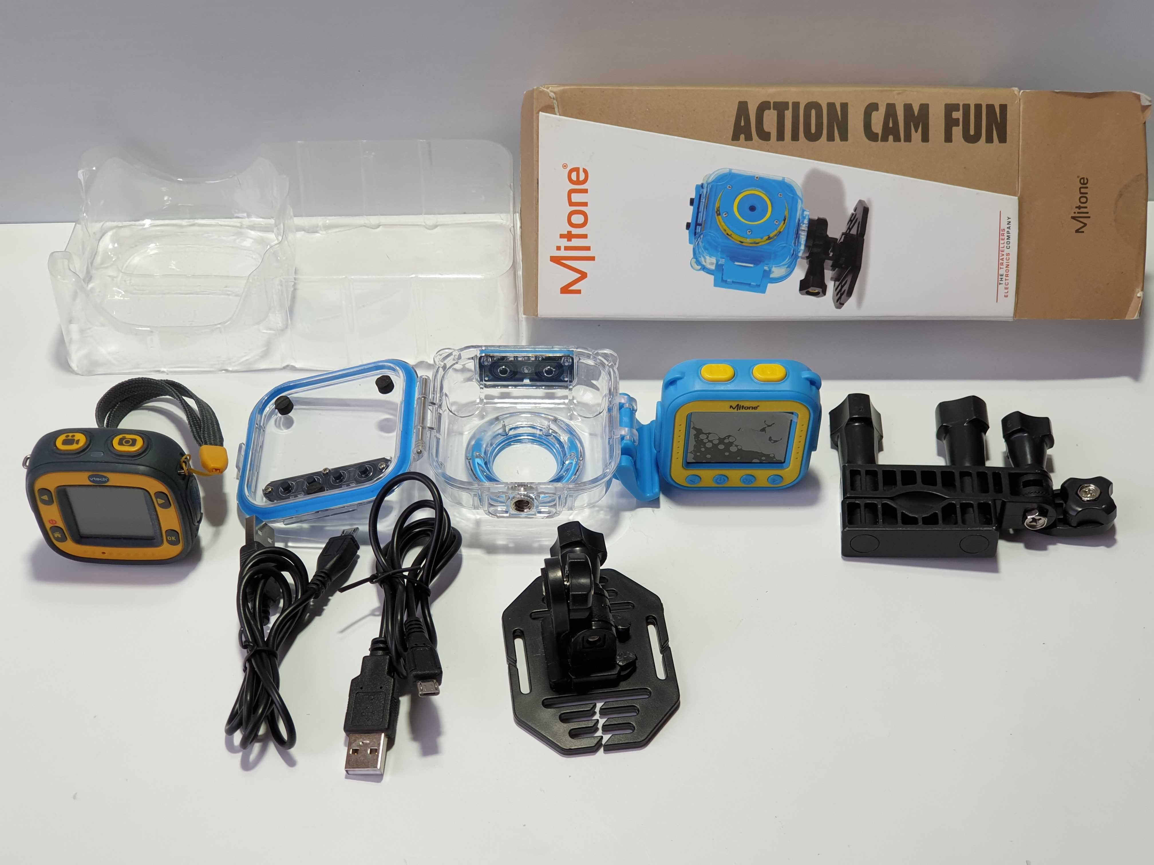 екшен камера 2шт + комплект mitone vtech
