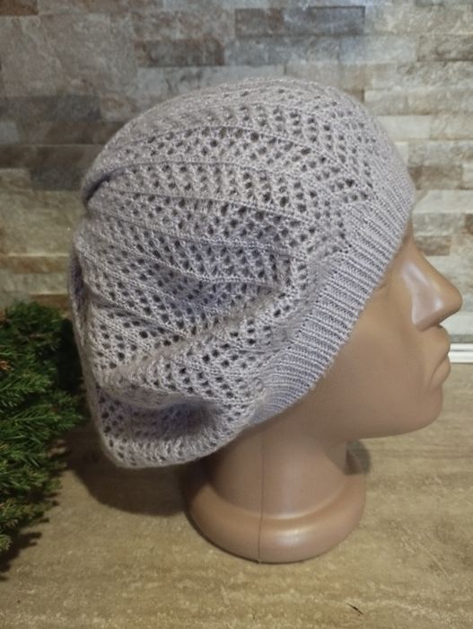 Divided h&m берет вязаный ажур светло сиреневый стиль бохо, английский