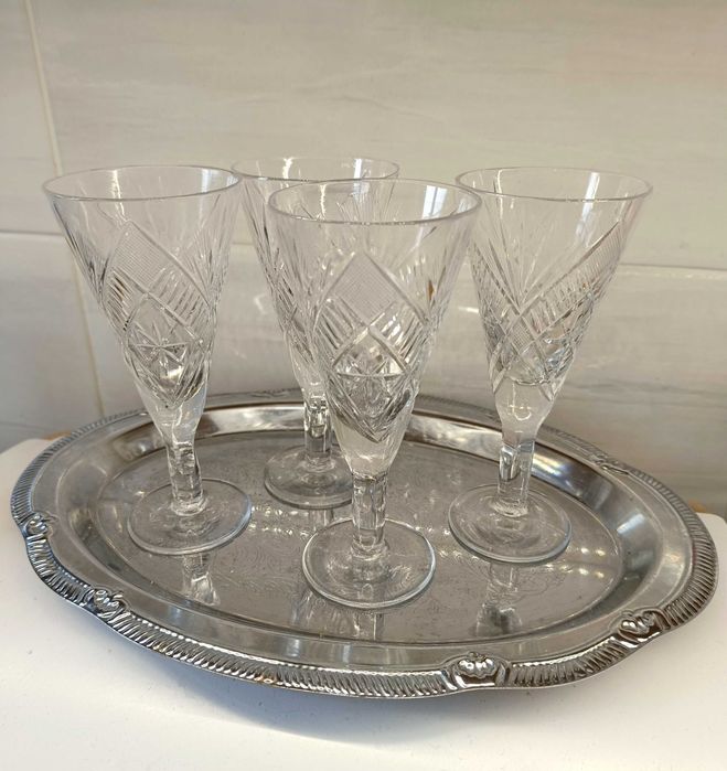 Kieliszki kryształowe PRL