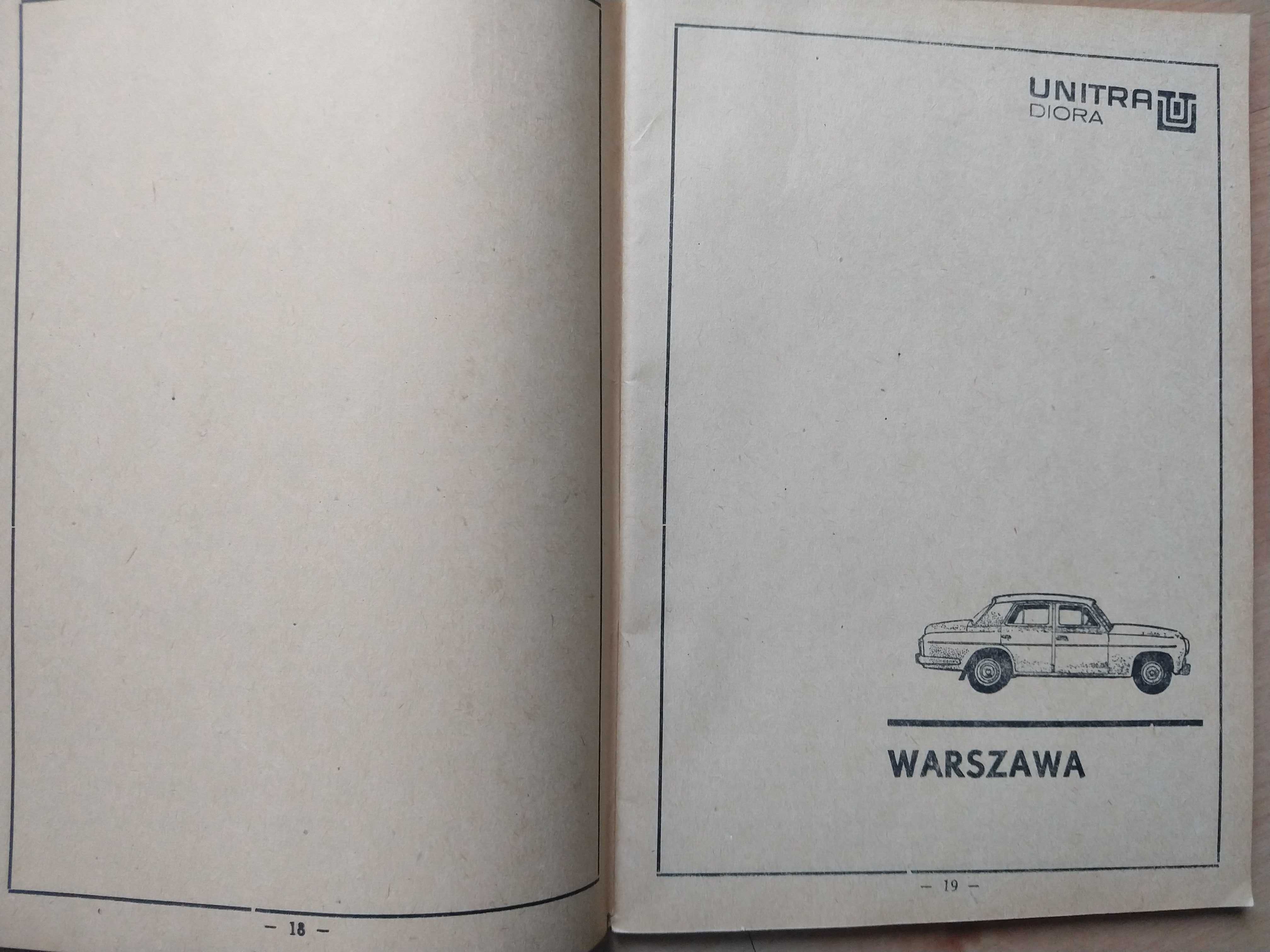 Radio Safari instrukcja Fiat Syrena Warszawa Skoda Wartburg Zstava