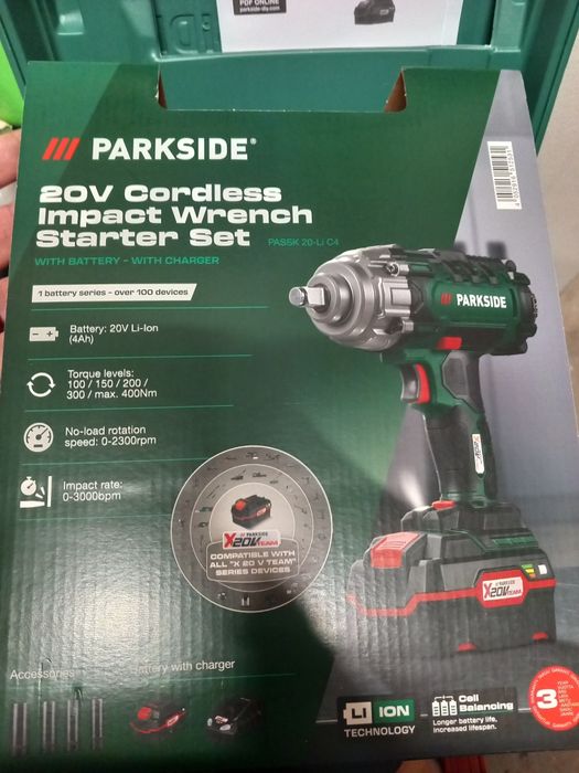 Akumulatorowy klucz udarowy Parkside