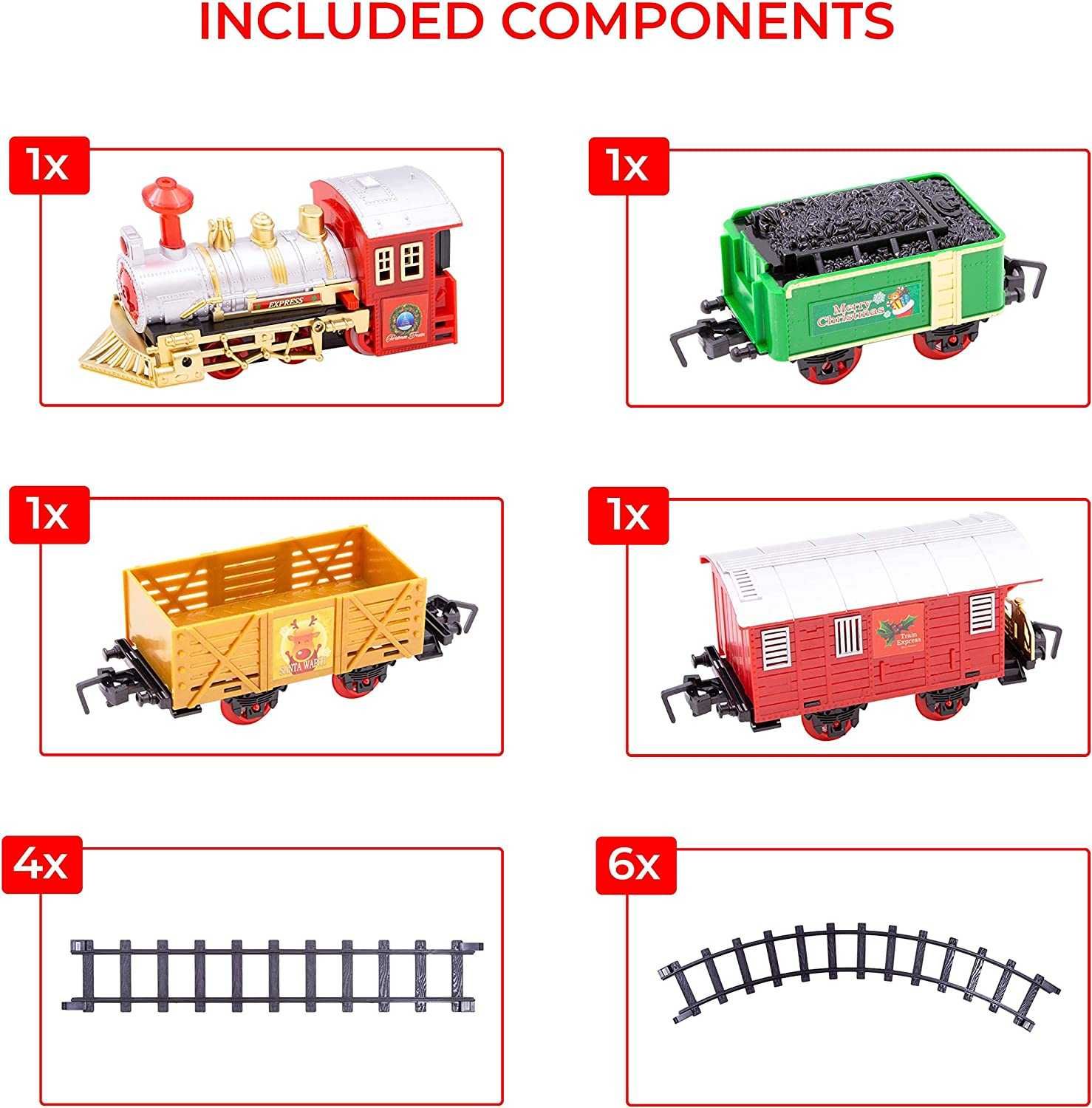 (NOVO) Comboio para árvore de Natal, 330 cm comprimento