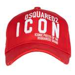 DSQUARED2 ICON włoska czapka z daszkiem RED