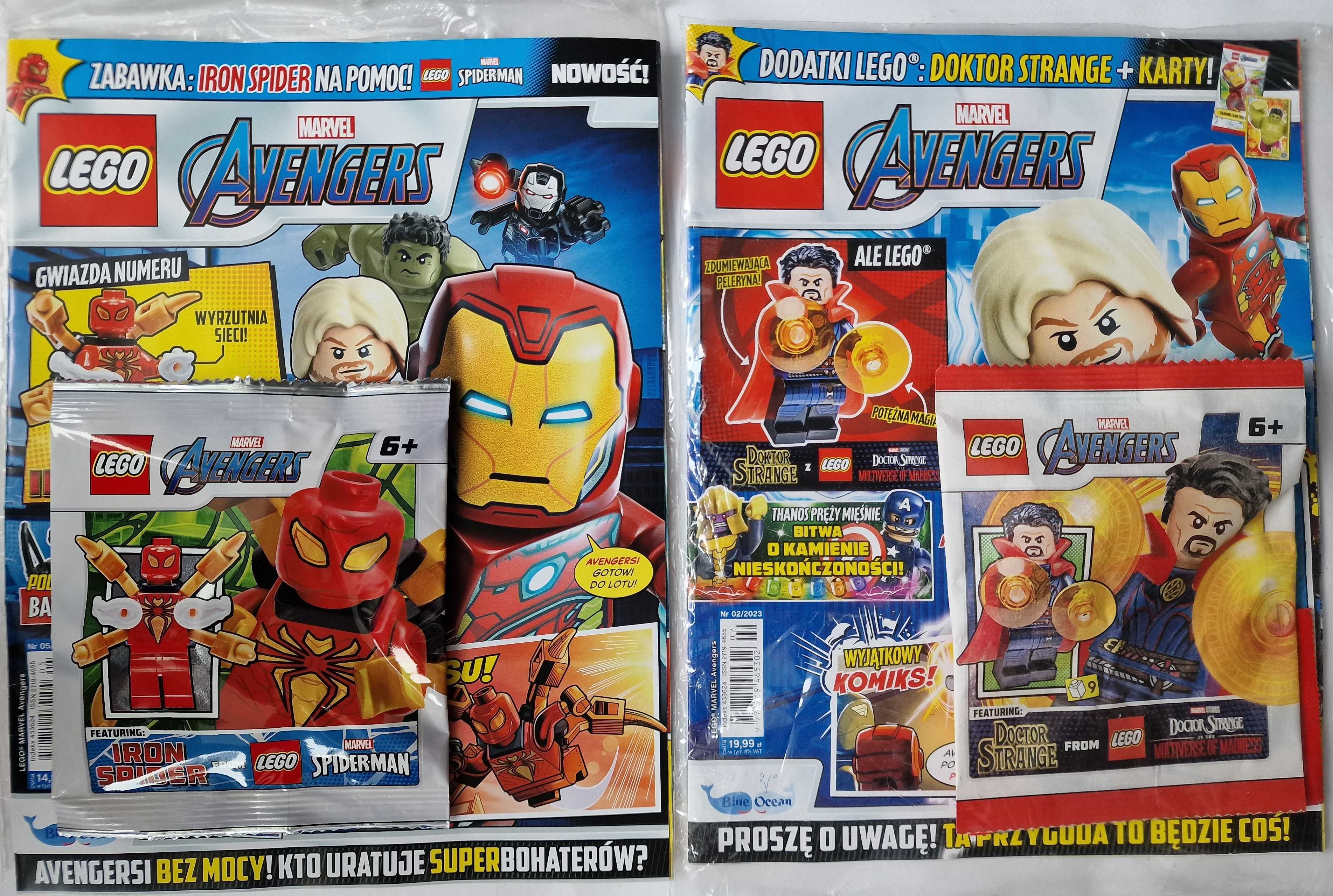 2 X magazyn Lego AVENGERS +minifigurka klocki  THOR Spidermen Loki