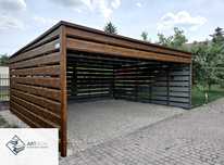 Wiata blaszana dwustanowiskowa 6x6m, zadaszenie pod samochody, carport