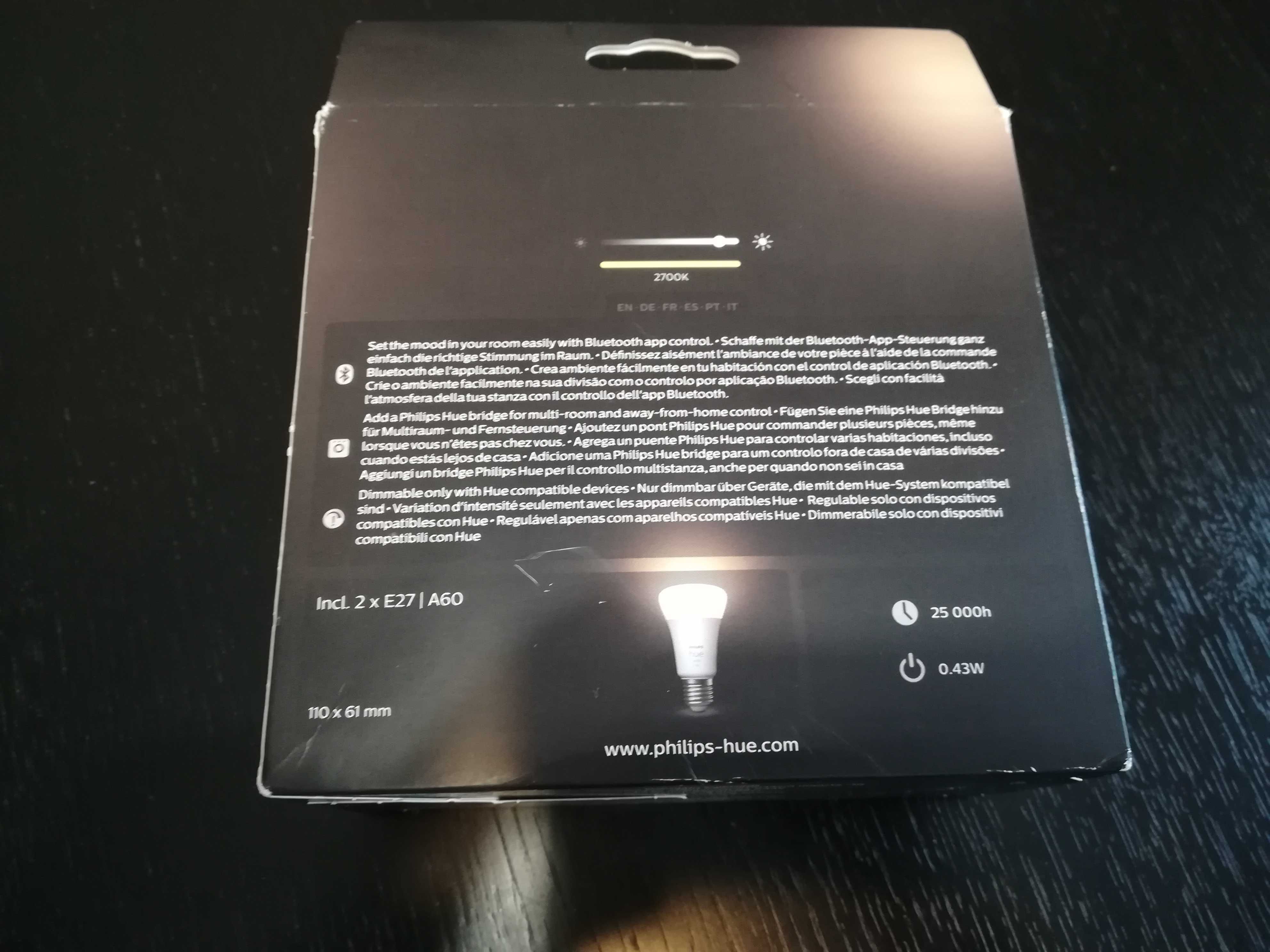 Żarówki Philips Hue E27 White 1100