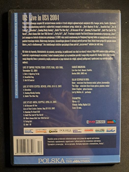 U2 - Live in USA 2004 | DVD