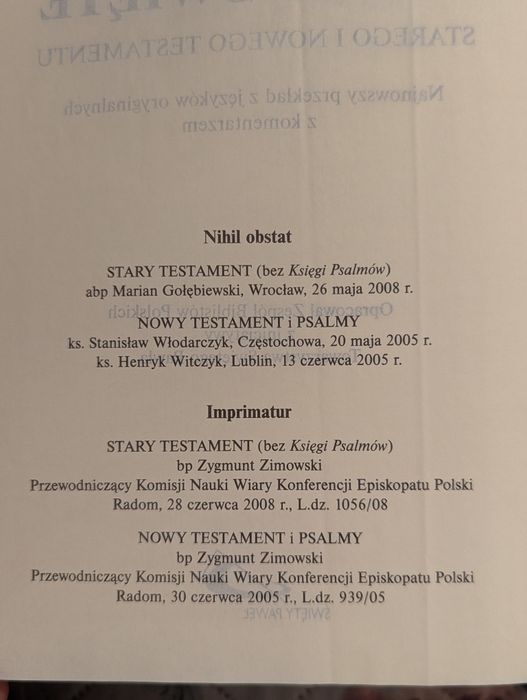 Nowe! Pismo Święte Starego i Nowego Testamentu - OKAZJA!!!