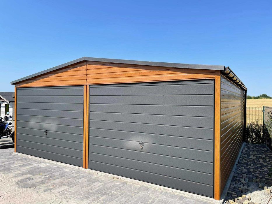 Garaż blaszany. WZMOCNIONY PROFILAMI W OCYNKU. Producent. Cała Polska