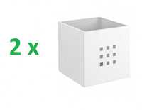 2 x IKEA LEKMAN wkład do Kallax / Expedid mocny biały UNIKAT (wysyłka)