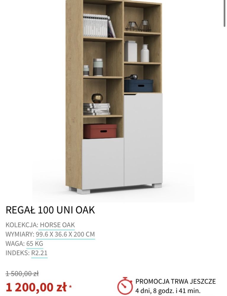 Szafa z regałem MEBLIK