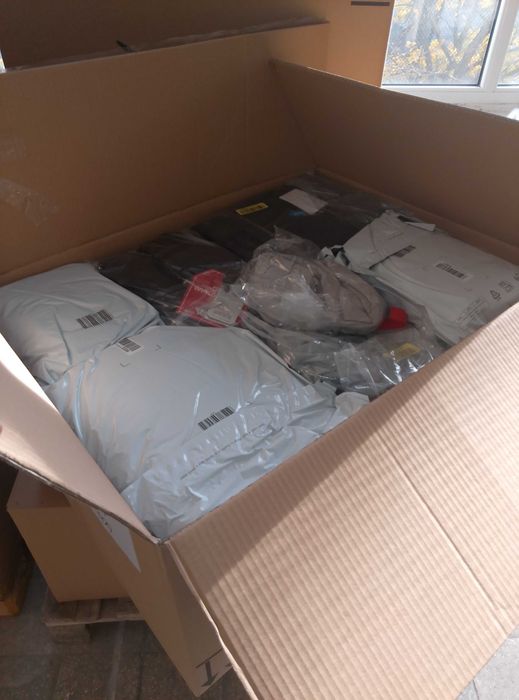 MEGA Boksy Boxy Odzież SPORT Marki PREMIUM 77x58x43 Amazon 87 szt O0I5